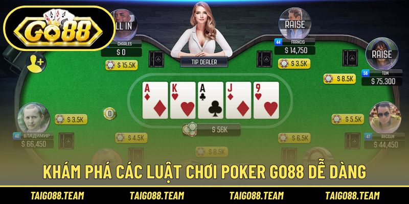 Poker GO88 - Sàn Đấu Đỉnh Cao Cho Mọi Cao Thủ Game Bài 2025 2 Khám phá các luật chơi poker GO88 dễ dàng